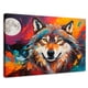 thumbnail image 1 of Cuadro Decorativo Canvas Lobo Luna Llena 90x60 Canvas Revolution, 1 of 4