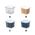 thumbnail image 2 of Naiovety Caja de mantenimiento fresco PP refrigerador jengibre ajo escurridor con tapa cuadrada filtro de conservación de frescura cesta cocina Organizadores de utensilios de cocina Transparente Naiovety HA070893-01, 2 of 6