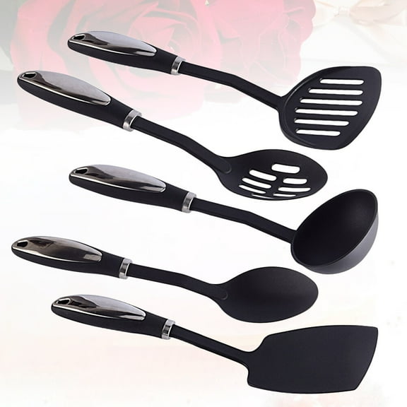 Milisten Black Nylon Kitchen Utensil Set - Non-Stick Cooking Tools and Gadgets for Easy Food Preparation and Cooking
