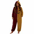 thumbnail image 3 of Ruyelune Red Halloween Pumpkin Onesie Adult Funny Pumpkin Hooded Casual Pajama Set, Oversized Onesie Jumpsuit M, 3 of 4