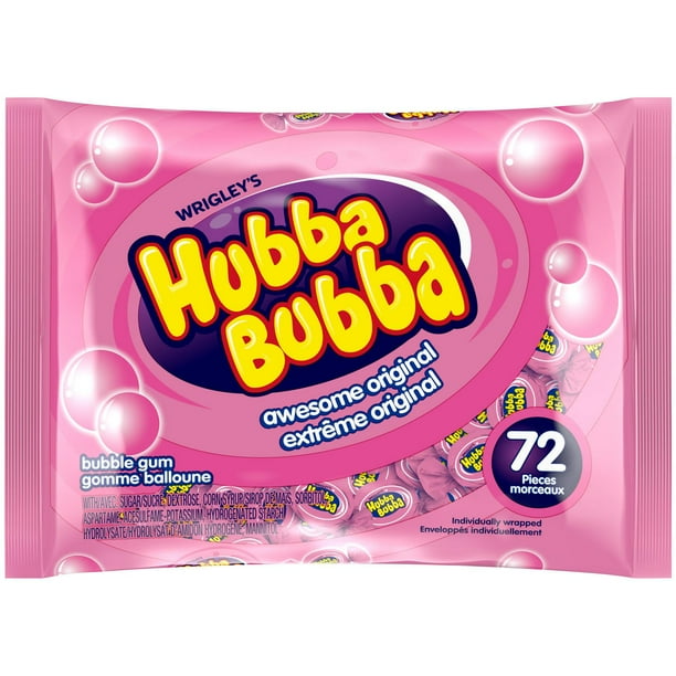 HUBBA BUBBA, Bubblegum Flavoured Chewing Gum, 72 Pieces, LayDown