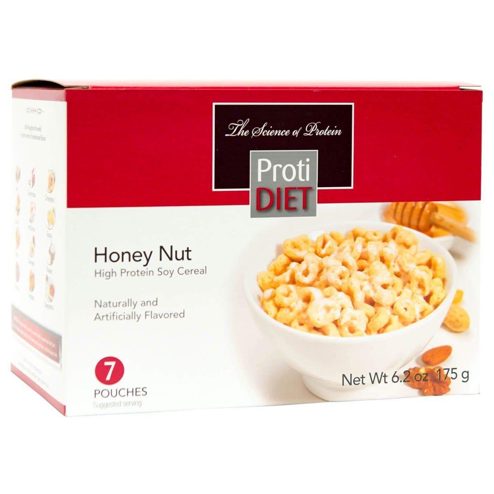 ProtiDiet Cereal High Protein Honey Nut Soy Cereal, 15g Protein, Low