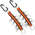 thumbnail image 4 of 2pcs Hand Woven Lanyard Keychain Cheer Bow Holder Portable Paracord Keychains Backpack Keychain, 4 of 8