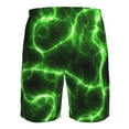 thumbnail image 6 of Disketp Men'S Swim Trunks Hawaiian Breathable Surf Beach Swimsuits Mesh Lining Beach Shorts With Pockets-Green Lightning, 6 of 9