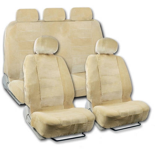 2pc Black PU Leather Car Seat Covers High Back Armrest Slot Premium Leatherette