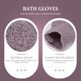 thumbnail image 4 of 1 Pair Bath Exfoliating Glove Five Fingers Body Scrub Gloves Bath Shower Sauna Scrubber Mitt for Men Women (Purple), 4 of 6