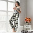 thumbnail image 4 of Uemuo Abstract Watercolor Pattern Women's Wide Leg Palazzo Lounge Pants with Pockets Light Weight Loose Comfy Casual Pajama Pants-X-Large, 4 of 9