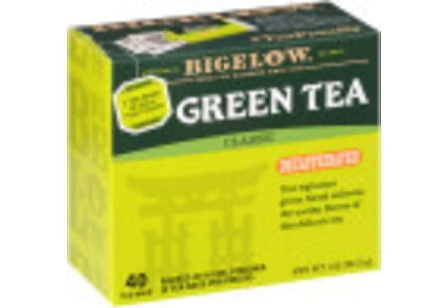(4 Boxes) Bigelow Green Tea Decafeinated, Tea Bags, 40 Ct