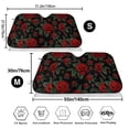 thumbnail image 3 of Uemuo Roses Pattern Accordion Car Windshield Sun Shade, Foldable Reflective Sun Visor for Car, Reflector Windshield Sunshade-Medium, 3 of 7