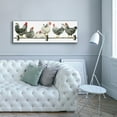 thumbnail image 4 of Epic Graffiti 'Hens, White Background' by Janet Pidoux, Canvas Wall Art, 60"x20", 4 of 8