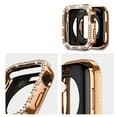 thumbnail image 3 of Allytechgroup Case for iWatch Series 9/8/7 45mm, Bling Sparkly Diamond Rhinestones Support Wireless Charging No Screen Protective Heavy Duty Protection for Apple Watch Series 9/8/7 45mm, Clear, 3 of 6
