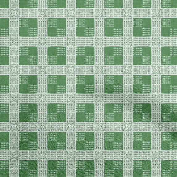 oneOone Rayon Green Fabric Running Stitch Diy Clothing Quilting Fabric Print Fabric By Yard 56 Inch Wide
