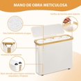 thumbnail image 3 of Organizador de Papel de baño, Cesto con Tapa, Base de pie, Portarollos para el baño (Beige), 3 of 4
