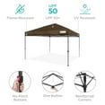thumbnail image 5 of Best Choice Products 10x10ft Easy Setup Pop Up Canopy w/ 1-Button Setup, Wheeled Case, 4 Weight Bags - Brown, 5 of 10