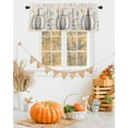 thumbnail image 2 of Valances for Windows Thanksgiving Fall Pumpkin Maple Leaves Linen Rod Pocket Cafe Window Treatments Valance Curtains for Kitchen Bathroom Laundry Basement Windows 56"x16", 2 of 6