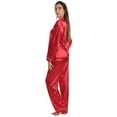 thumbnail image 2 of Just Love Womens Pajama Set (Satin Red, Large), 2 of 3