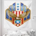 thumbnail image 1 of Eagle Tapestry, Heraldic Illustration Freedom Gold Yellow Winged Eagle with Flag States, Fabric Wall Hanging Decor for Bedroom Living Room Dorm, 5 Sizes, Multicolor, by Ambesonne, 1 of 1