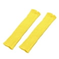 thumbnail image 2 of Moxufan 1 Pair Winter Leg Warmers Warm Japanese Style JK Leg Sleeves Strips Stretchy Fit Knitting Calf Socks Party Sports Yoga Dance Foot Covers,Yellow, 2 of 8