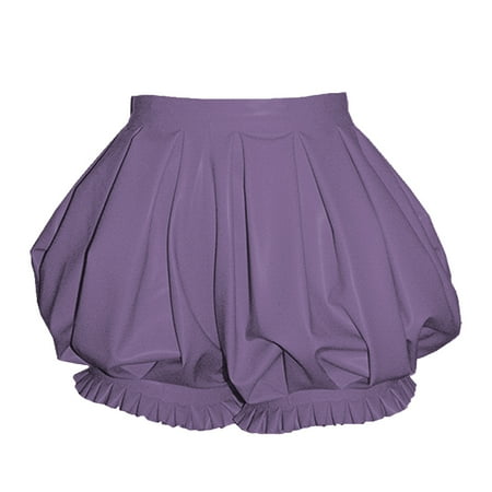 Womens High Waist Short Pants Party Shorts Shiny PVC Leather Lolita Bloomers Lingerie Costumes Accessory