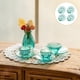 thumbnail image 3 of Juego de vajilla con tazas y platillos en miniatura a escala 1:6, modelo de simulación para decoración de cocina. Verde, 3 of 8