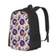 thumbnail image 1 of Balery record rock Skull star Mochila para hombre y mujer - Tela Oxford 600D resistente - Gran capacidad, resistente al agua, ideal para la escuela, viajes y senderismo, 1 of 6