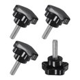 thumbnail image 1 of Uxcell 4-Pack Perillas de Sujeción en Estrella, Tornillo de Mano de Rosca Macho M6x20mm, Reemplazo de Mango de Máquina [31mm, Negro], 1 of 1