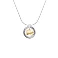 thumbnail image 2 of Delight Jewelry Goldtone Mini Megaphone Gymnastics Ring Charm Necklace, 18", 2 of 4