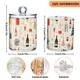 thumbnail image 3 of Festival Design Pattern Bathroom Canisters Set of 4 Translucent Plastic Storage for Cotton Pads and Floss, 3 of 7