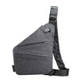 thumbnail image 3 of Abbraccia Bag for Men Chest Bag Water Resistant Personal Pocket Bag Shoulder Backpack Purse Shoulder Bag for Backpacking Exercise Gray Right, 3 of 10