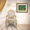 thumbnail image 3 of Zwick, Martin 24x19 Gold Ornate Wood Framed with Double Matting Museum Art Print Titled - Horses on their summer pasture National Park Besch Tasch in the Talas Alatoo mountain range, 3 of 4