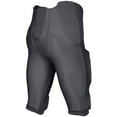 thumbnail image 2 of CHAMPRO Bootleg 2 Integrated Poly/Spandex Football Game Pants, Youth X-Small, Graphite, 2 of 3