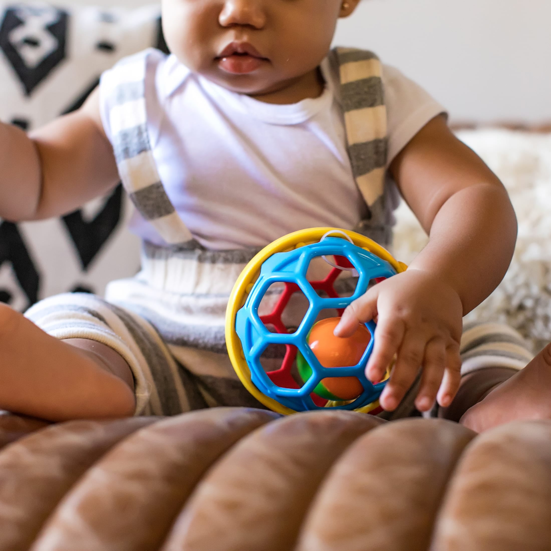 Baby Einstein Bendy Ball Easy Grasp Oball Rattle Toy, Ages 3 Months+
