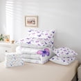 thumbnail image 6 of Manfei Cute Flower 7-Piece Twin Bedding Sets,Country Floral Butterfly Bedding Comforter Set,Pink Purple Ombre Sheet Sets For Kids,Breathable Home Decor, 6 of 8
