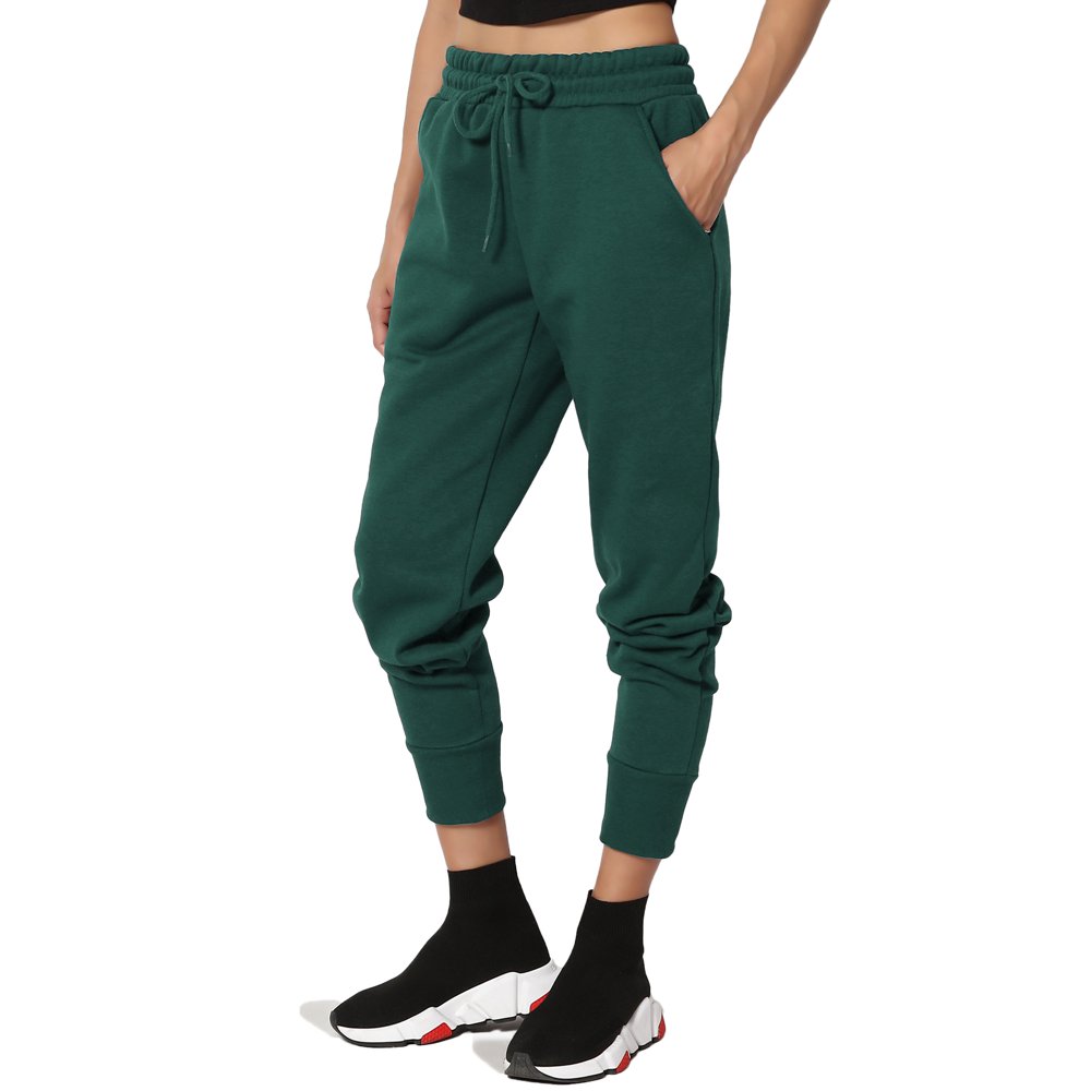 TheMogan - TheMogan Women's PLUS Comfy Active Lounge Elastic Waist Pocket Jogger Sweat Pants