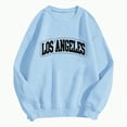 thumbnail image 5 of Towmus Women's Oversized Sweatshirt Los Angeles California Oversized Crewneck Pullover Hoodies Casual Knit Graphic Casual Tops Sweater, 5 of 5