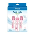 thumbnail image 2 of 8oz Narrow Baby Bottles 3-Pack with Anti-Colic Design, BPA-Free Material and Level 1 Slow Flow Silicone Nipples for Newborn Feeding, Helps Reduce Gas and Colic, Pink, 2 of 10