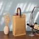 thumbnail image 2 of 2 bolsas de vino tinto portátiles 2 bolsas de almacenamiento de vino simples bolsas de regalo de papel Kraft lavado, 2 of 5
