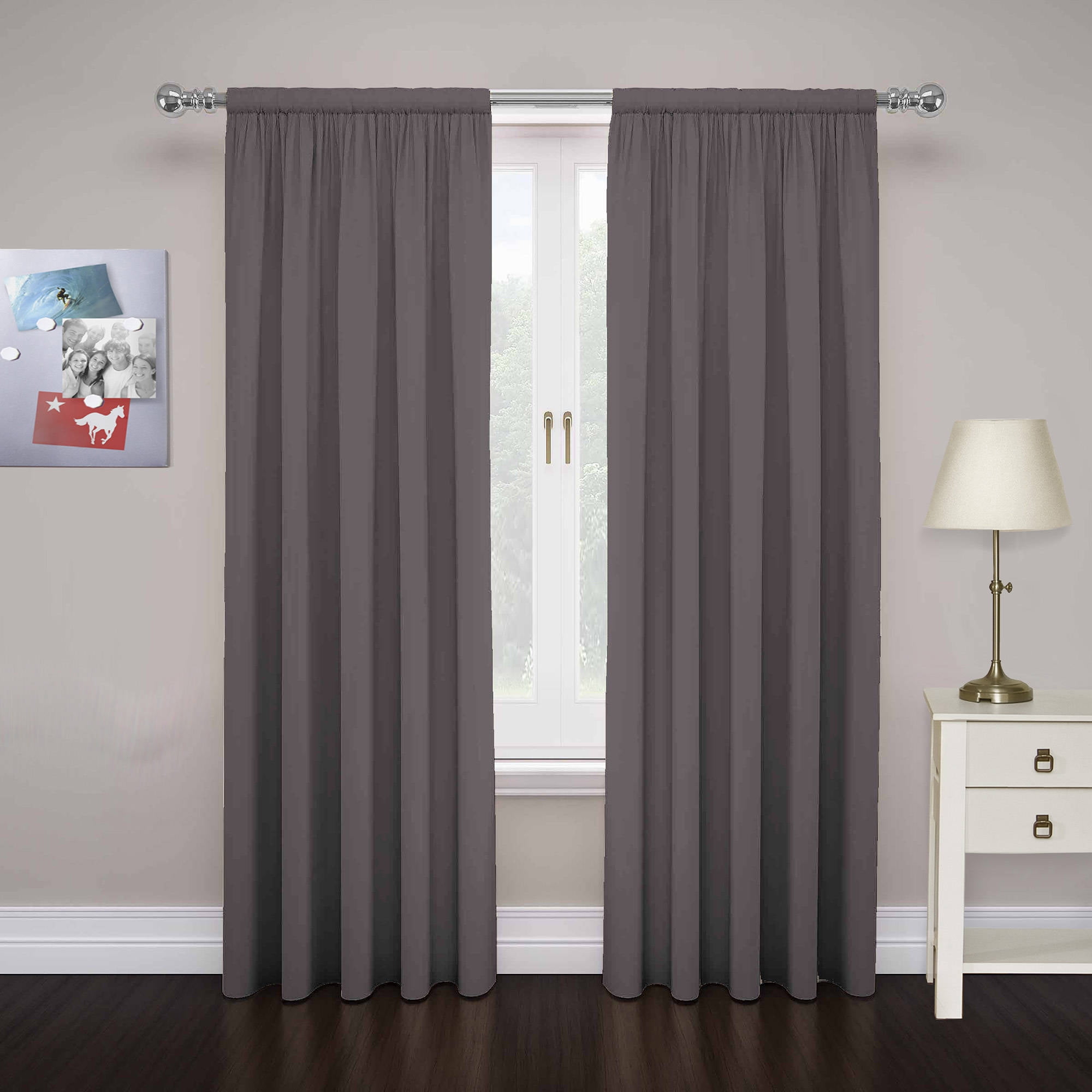 Cadenza Microfiber Window Curtain Panel Set Of 2