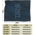 thumbnail image 3 of Trine University Logo Fleece Blanket, Very Soft Microfiber Flannel Blanket for Couch Warm and Cozy for All Seasons, 3 of 6