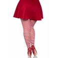 thumbnail image 2 of Red White Tights Striped Plus, One Size, 1X/2X (16-20), 2 of 5