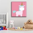 thumbnail image 2 of Cuadro Canva Listo Para Colgar Tipo Galería Unicornio Glitter 80X80 cm Pixtreats, 2 of 4