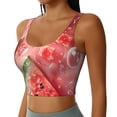 thumbnail image 2 of Daiia Refreshing Watermelon Slices Printed Women's Sports Bra, Breathable Activewear Bra with U-Back Design and Removable Pads, Comfortable and Supportive for Yoga, Workout-X-Large, 2 of 8