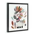 thumbnail image 4 of Stupell Industries Rainbow Blooms Zebra Animals Painting Black Floater Framed Canvas Art Print Wall Art, 17 x 21, 4 of 10