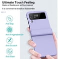 thumbnail image 4 of Compatible with Samsung Galaxy Z Flip 4 Cell Phone Ultra Slim Thin Pc Shockproof Protective Mobile Phone Case [Hinge Protection] Folding Anti-Drop Slip Impact Resistance Hard Back Cover-Purple, 4 of 8