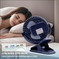 thumbnail image 2 of Vivicreate Clip-On Rechargeable Fan, 1200mAh Quiet Mini Table Fan with 5 Speeds, 720° Rotation, Personal Cooling Desk Fan – Blue, 2 of 5