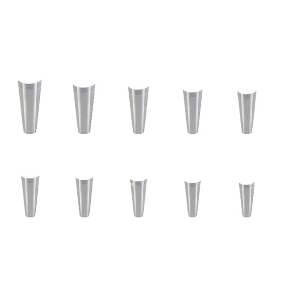 Minnieouse 500 piezas de uñas acrílicas manicura largo cuadrado falso transparente c-curve ballet herramientas extensiones decoraciones para niñas Juegos de manicura color natural Minnieouse CE012397-01