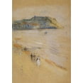 thumbnail image 2 of Whistler, James McNeill 11x14 Black Ornate Wood Framed with Double Matting Museum Art Print Titled - On The Beach, Hastings, 2 of 4
