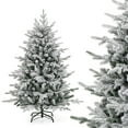 thumbnail image 5 of Costway Árbol de Navidad flocado de 135 cm con 8 modos de iluminación 160 luces LED multicolores, 5 of 5