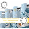 thumbnail image 4 of Fsddascl Light Blue Christmas Snowman Blackout Curtains for Bedroom/Living Room, Thermal Insulated Kitchen Curtains, Xmas Tree Snowflake Birds Grommet Darkening Window Treatment Drapes 52"x72"x2, 4 of 6