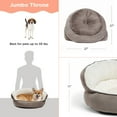thumbnail image 2 of Best Friends by Sheri Pet Throne Gray Jumbo Round Orthopedic Cat and Dog, 2 of 7